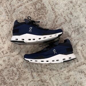 On Cloud  Running Women’s Dark Blue and White Sneakers